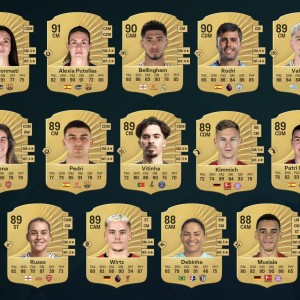 FC26中场前14：贝林&amp;amp;罗德里并列男足第一，维尔茨、82在列